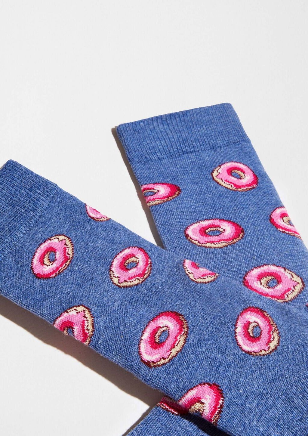 BeDonut Blue: calcetines originales con dibujos de donuts sobre fondo azul melange.