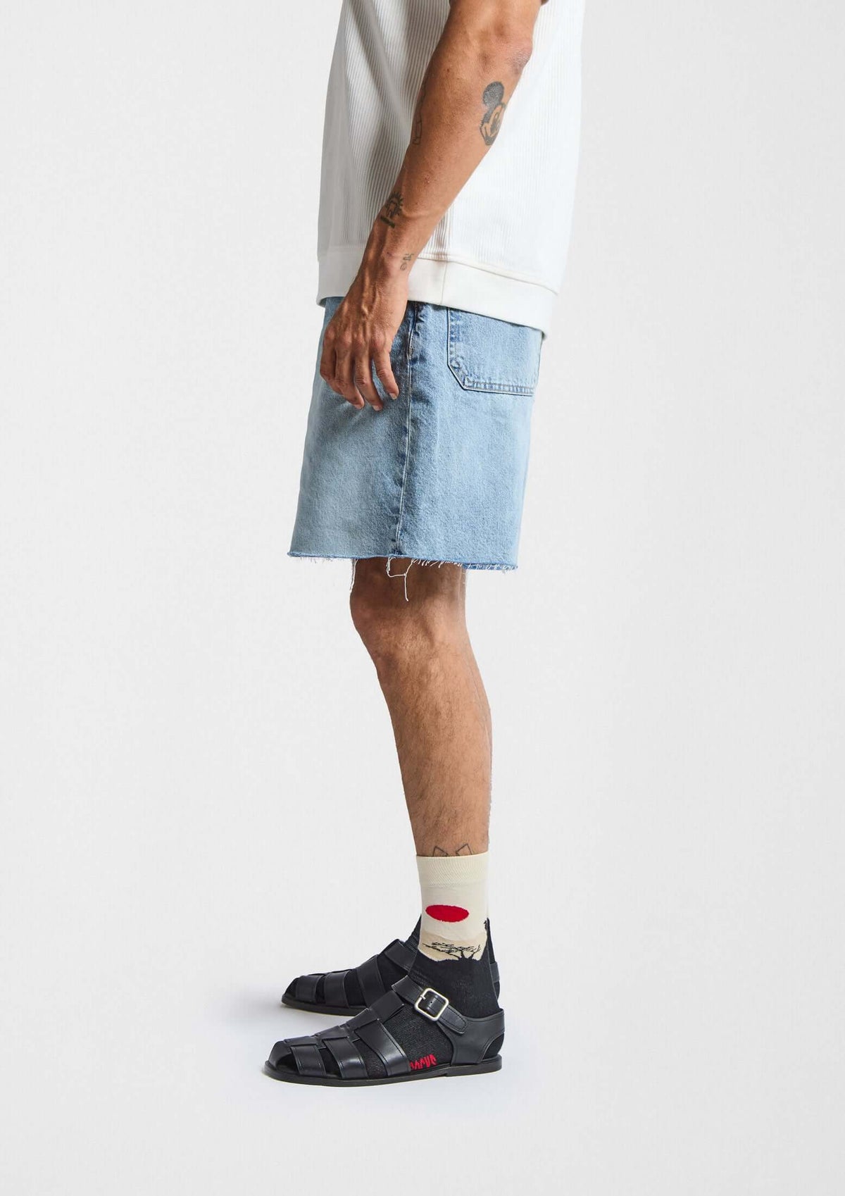BeJapan Samurai calcetines con diseño minimalista en beige y negro - BESOCKS