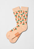 Calcetines BeCarrot color melocotón con estampado de zanahorias - BESOCKS