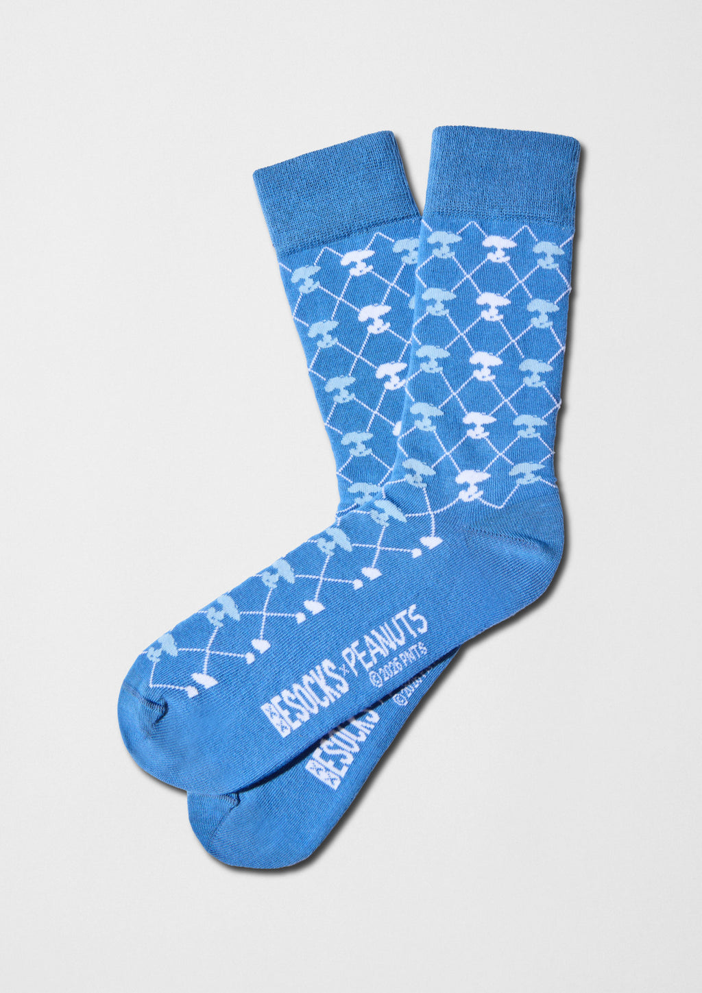 Pack Peanuts Diamonds, calcetines BeSnoopy Diamonds Blue con diseño de rombos y cabezas de Snoopy.
