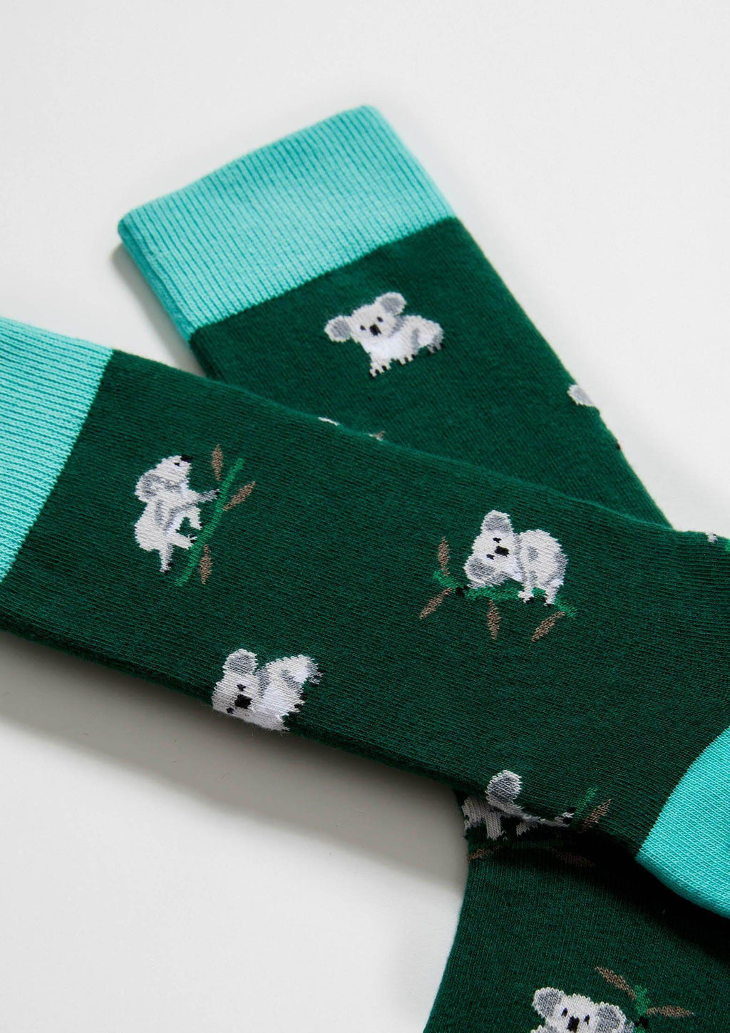 calcetin verde koalas