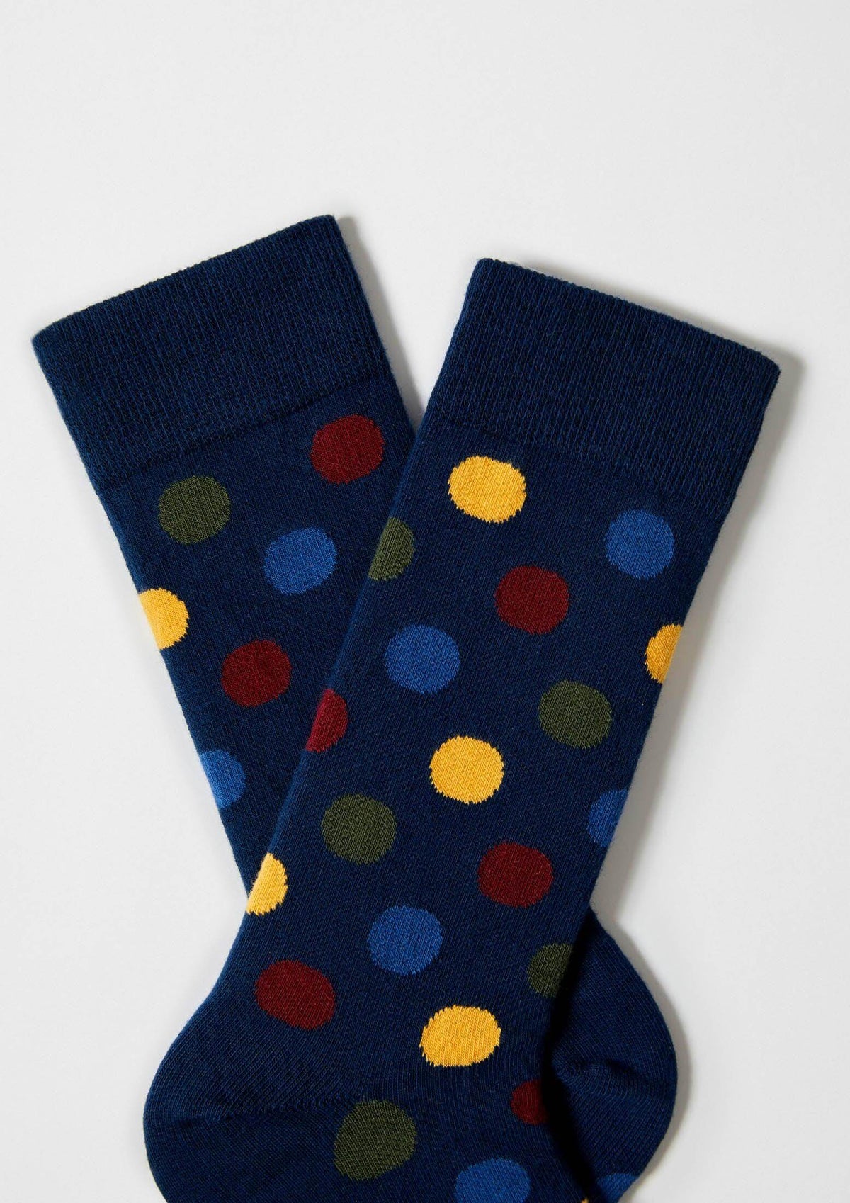 calcetines azules de topos grandes