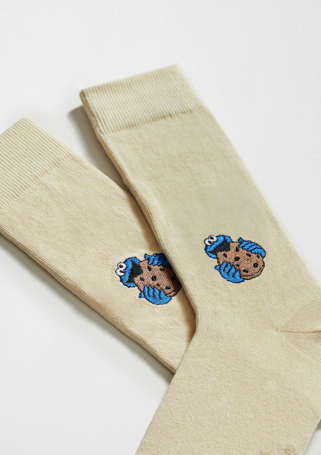 calcetines con bordado de monstruo de las galletas