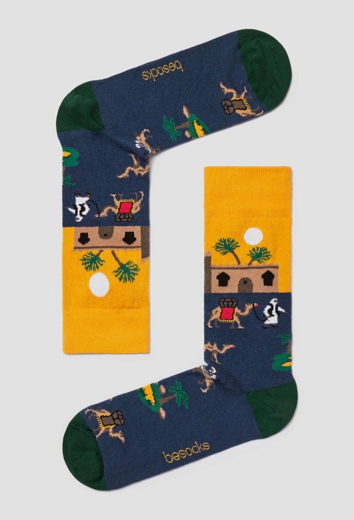 Colorful pack_custom socks featuring playful farm animal designs.